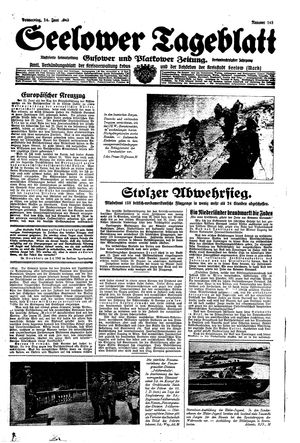 Seelower Tageblatt vom 24.06.1943