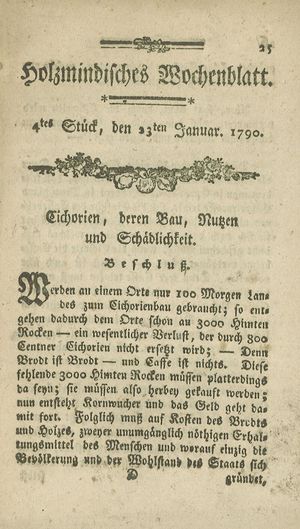 Holzmindisches Wochenblatt vom 23.01.1790