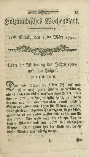 Holzmindisches Wochenblatt vom 13.03.1790