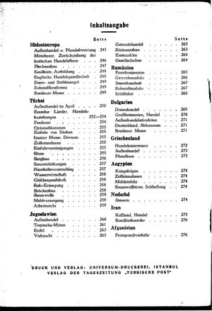 Türkische Post vom 01.06.1940