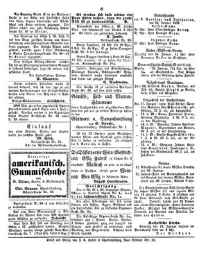 Teltower Kreisblatt vom 16.01.1858