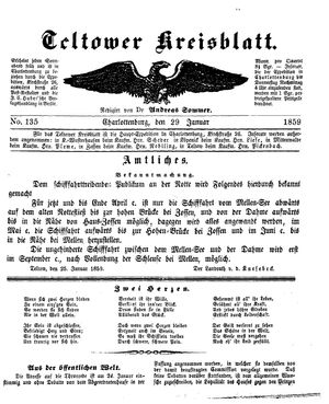 Teltower Kreisblatt vom 29.01.1859