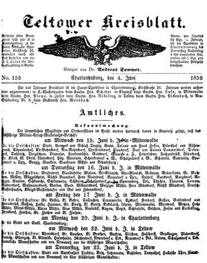 Teltower Kreisblatt vom 04.06.1859