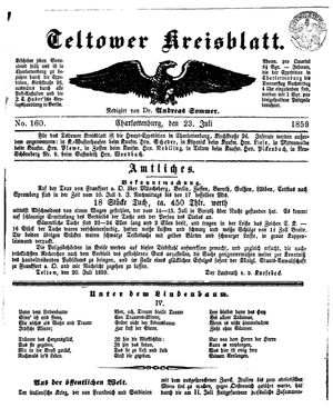 Teltower Kreisblatt vom 23.07.1859