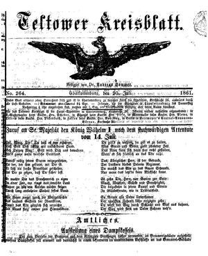 Teltower Kreisblatt vom 20.07.1861