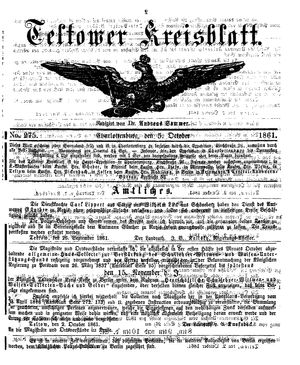 Teltower Kreisblatt vom 05.10.1861