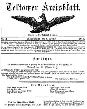 Teltower Kreisblatt vom 08.02.1862