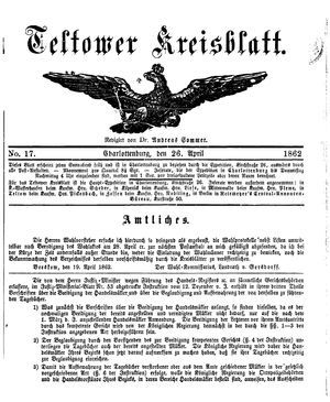 Teltower Kreisblatt on Apr 26, 1862