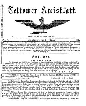 Teltower Kreisblatt on Jan 31, 1863
