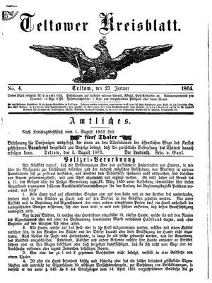 Teltower Kreisblatt on Jan 27, 1864