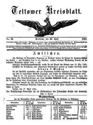 Teltower Kreisblatt on Apr 20, 1864
