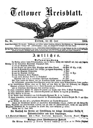 Teltower Kreisblatt on Jun 22, 1864