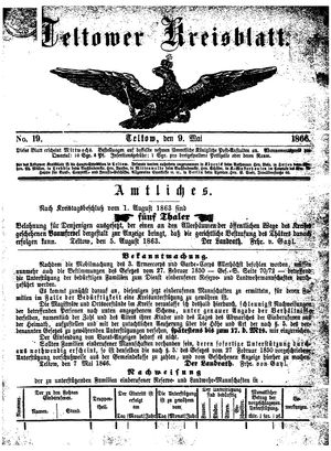 Teltower Kreisblatt on May 9, 1866