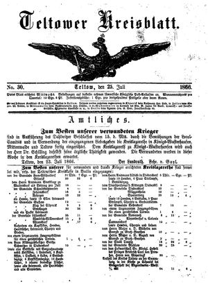 Teltower Kreisblatt vom 25.07.1866