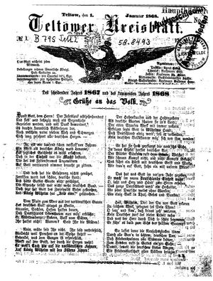 Teltower Kreisblatt vom 01.01.1868