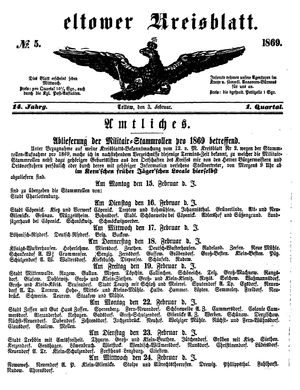 Teltower Kreisblatt vom 03.02.1869