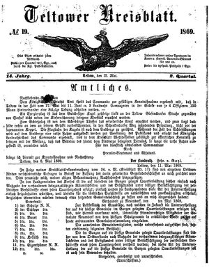 Teltower Kreisblatt vom 12.05.1869