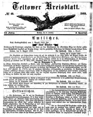 Teltower Kreisblatt vom 06.10.1869