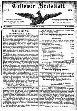 Teltower Kreisblatt vom 15.03.1871