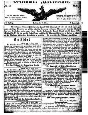 Teltower Kreisblatt vom 29.03.1871