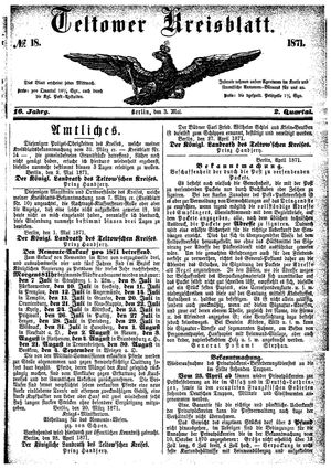 Teltower Kreisblatt vom 03.05.1871