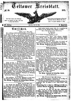 Teltower Kreisblatt on May 10, 1871