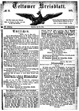 Teltower Kreisblatt vom 24.05.1871