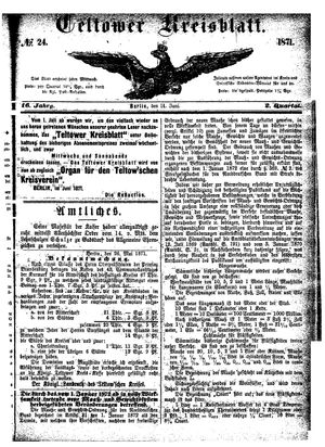 Teltower Kreisblatt vom 14.06.1871