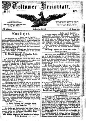 Teltower Kreisblatt vom 26.07.1871