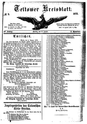 Teltower Kreisblatt on Jan 10, 1872