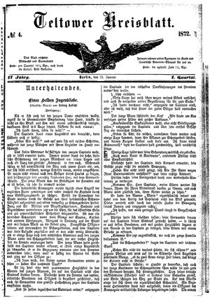 Teltower Kreisblatt on Jan 13, 1872