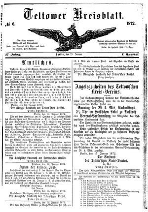 Teltower Kreisblatt vom 20.01.1872
