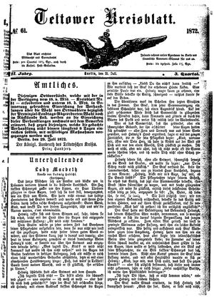 Teltower Kreisblatt vom 31.07.1872