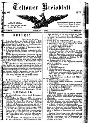 Teltower Kreisblatt vom 03.08.1872