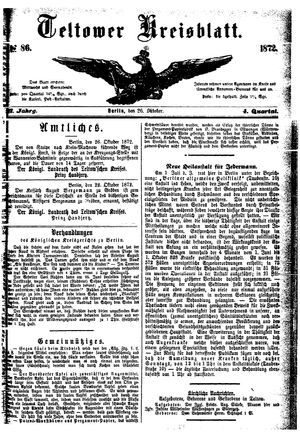 Teltower Kreisblatt vom 26.10.1872