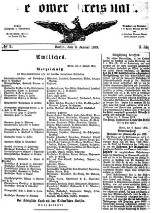 Teltower Kreisblatt vom 08.01.1873