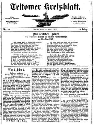 Teltower Kreisblatt on Mar 24, 1873