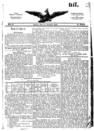 Teltower Kreisblatt on Oct 14, 1874