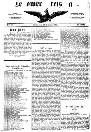 Teltower Kreisblatt vom 21.10.1874