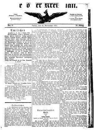 Teltower Kreisblatt vom 11.11.1874