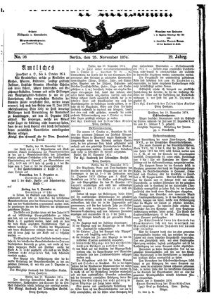 Teltower Kreisblatt vom 25.11.1874