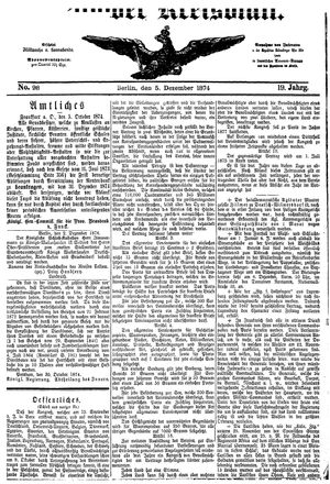 Teltower Kreisblatt vom 05.12.1874