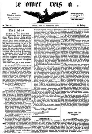Teltower Kreisblatt vom 16.12.1874