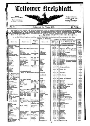 Teltower Kreisblatt vom 24.02.1875