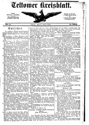 Teltower Kreisblatt vom 03.03.1875