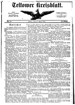 Teltower Kreisblatt vom 06.03.1875