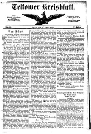 Teltower Kreisblatt vom 10.03.1875