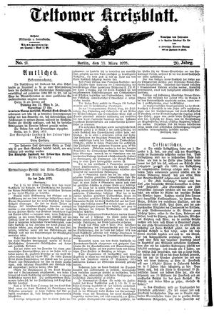 Teltower Kreisblatt vom 13.03.1875
