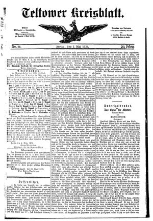 Teltower Kreisblatt vom 01.05.1875