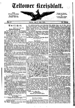 Teltower Kreisblatt vom 08.05.1875
